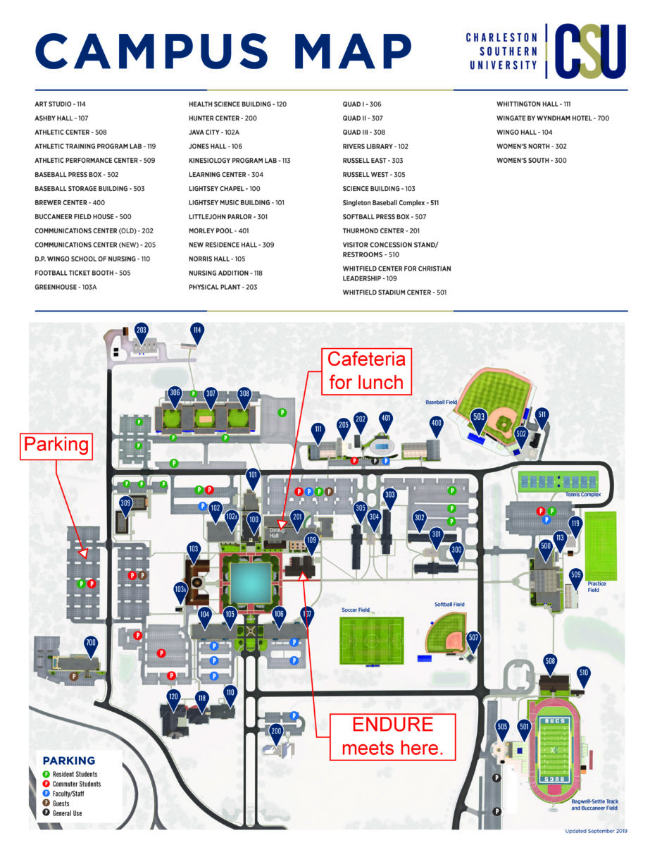 Campus Map for Endure – Church and Gospel